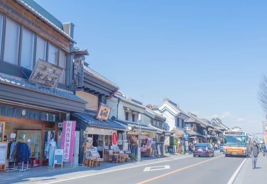 Kurazukuri warehouse-style shops lining the main street of Kawagoe's old town