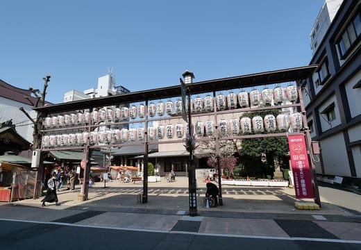 Kouganji temple, home of the Togenuki Jizo, on Sugamo Jizo-dori shopping street