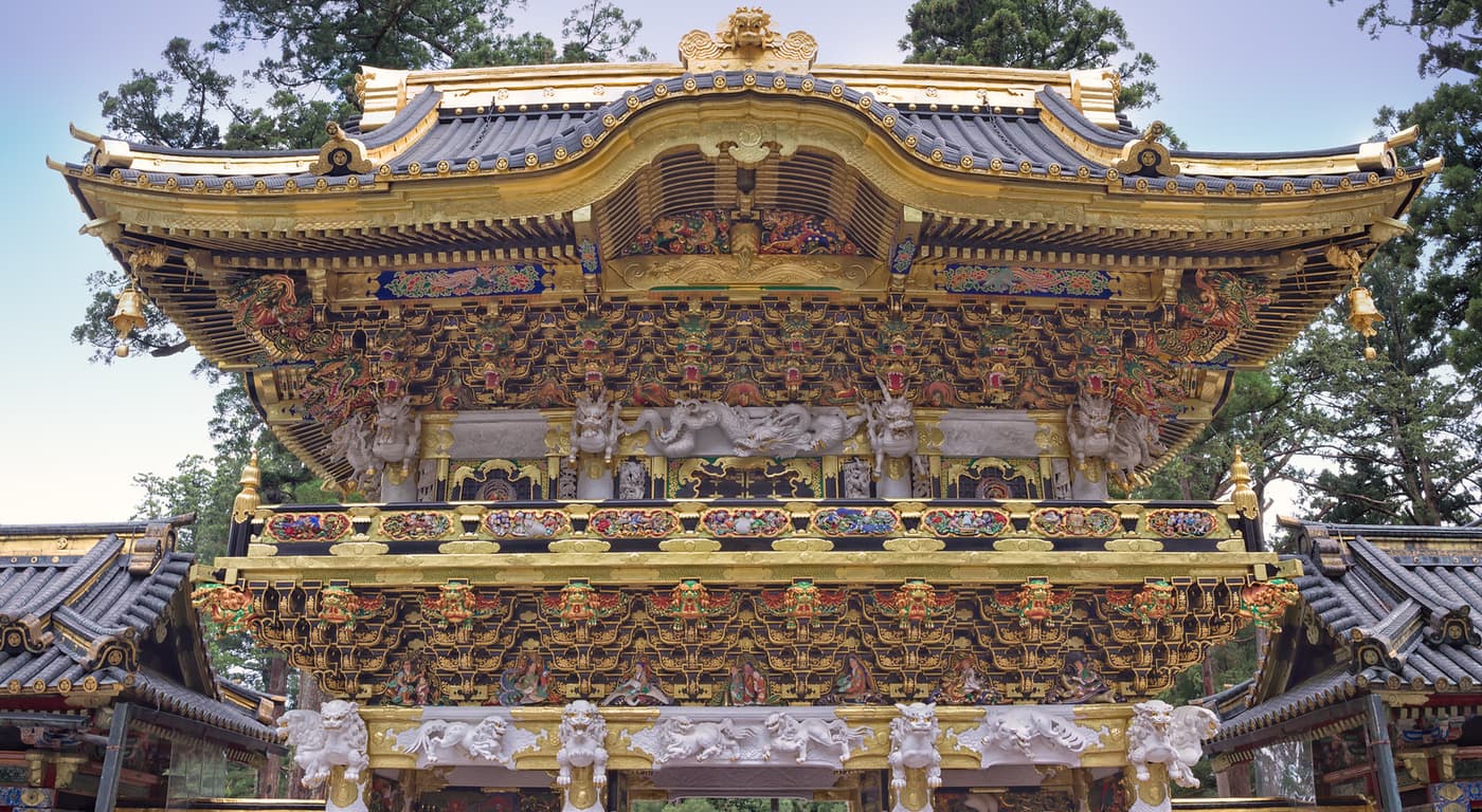 The Yomeimon, the gilded Gate of Sunlight at Nikko Toshogu shrine