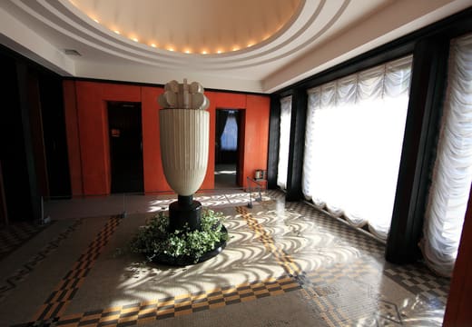 Art Deco hall with the Sevres perfume fountain inside the Tokyo Metropolitan Teien Art Museum